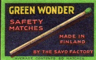 Matchbox Label Collect Green Wonder Average Contents 60
