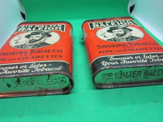 2 Vintage Sir Walter Raleigh Tobacco Tin