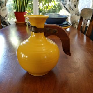 Vintage Bauer Los Angeles Ringware Coffee Carafe/water Pitcher Yellow