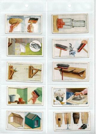 Vintage Wills Cigarette Cards Household Hints - Full Set 50 Very Good