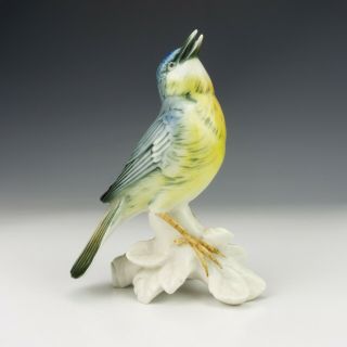 Vintage Karl Ens - Volkstedt Porcelain - Perching Bird Figurine - Lovely