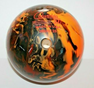 Vintage Columbia 300 Wd Bowling Ball Orange Swirl 10lbs Made In Usa 2wq00125