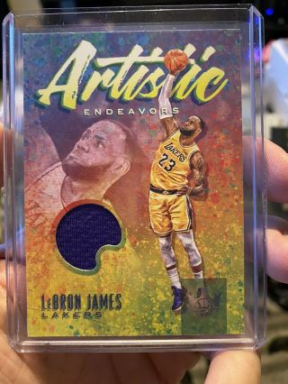 2020 Court Kings Artistic Endeavors Lebron James Game Worn Jersey Patch 94/99