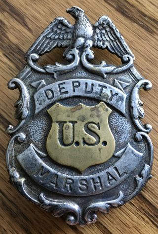 Antique Obsolete 1940’s United States Deputy Marshal Badge (3 Day)