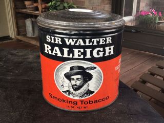 Vintage Sir Walter Raleigh Tobacco Can