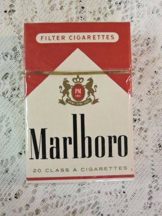 Vintage Marlboro Red Box Cigarette Pack Empty Display Only Hard Pack