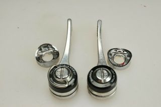 Vintage 1980s Shimano 6 - Speed Downtube Shifters Set 2x6 Light Action Sis Sl - S434
