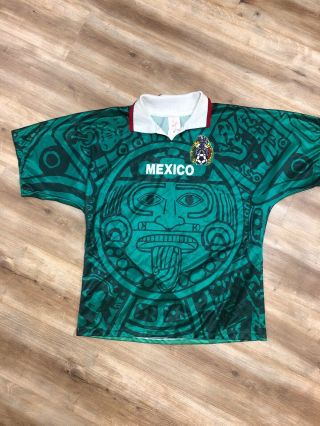 Mexico National Team Vintage 1998 World Cup Soccer Jersey Large