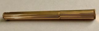 Vintage 1970’s Colibri Pen Lighter Ribbed Gold Tone