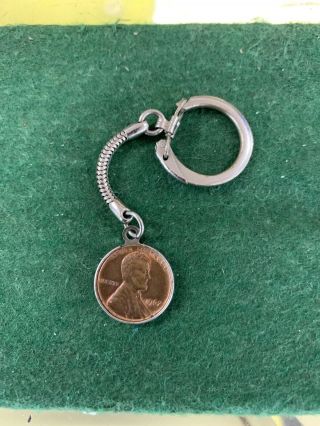 Rare Zippo " The Cent Never Spent To Repair A Zippo Lighter " 1962 Penny Key Chain
