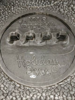 Vintage Holiday Inn Hotel Embossed Glass Ash Tray Collectible Souvenir 3