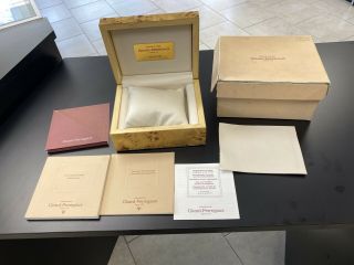 Vintage Girard Perregaux Wooden Watch Box W/ Manuals