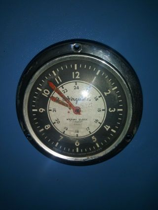 Vintage Airguide 7 Jewel 8 Day Marine Boat Clock Not