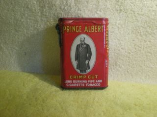Vintg Prince Albert Crimp Cut Pipe & Cigarette Tobacco Empty Tin Salem Nc Fr/shp