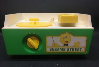 1984 Vintage Fischer Price Sesame Street Record Player with 4 records, 2
