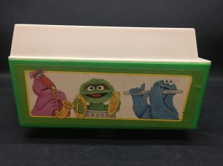 1984 Vintage Fischer Price Sesame Street Record Player with 4 records, 3