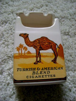 Ceramic Camel Filters Cigarette Pack Shaped Ashtray -