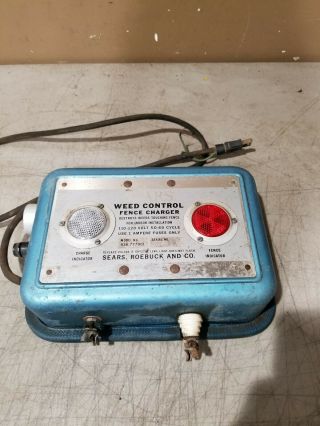 Vtg Sears Weed Control Fence Charger Model No.  436.  77710 Shock Weeds