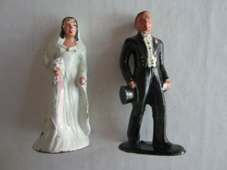Vintage Barclay 3 Inch Lead Bride And Groom