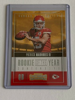 2017 Panini Contenders Patrick Mahomes Ii Rookie Of The Year Rc Chiefs Ry - 3