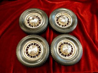 Rare 1/8 Pocher 4 Spoke Wheels & Tires Set 1935 - 