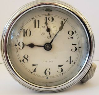Antique Chelsea Clock Co.  Car Auto Automobile Travel Clock C.  1900 Rare