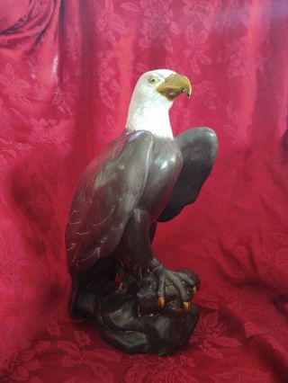 Vintage California Pottery Freeman Mcfarlin Majestic Bald Eagle Figurine Statue