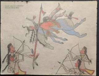 Indian School Ledger Drawing.  1919.