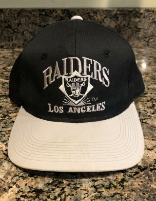 Los Angeles Raiders Vintage Adj Snapback Hat Cap Adjustable Oakland Las Vegas