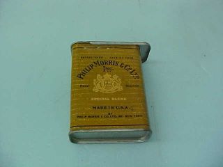 Vintage Phillip Morris Cigarette Tin W/sliding Lid