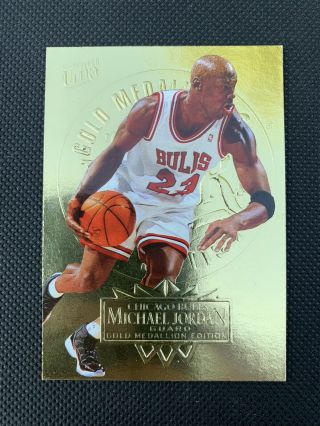 Michael Jordan 1995 - 96 Fleer Ultra Gold Medallion Chicago Bulls Insert Card 25