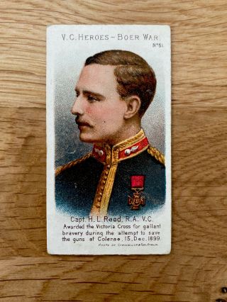 Rare Taddy Vc Heroes Boer War Cigarette Card 1901 No.  51
