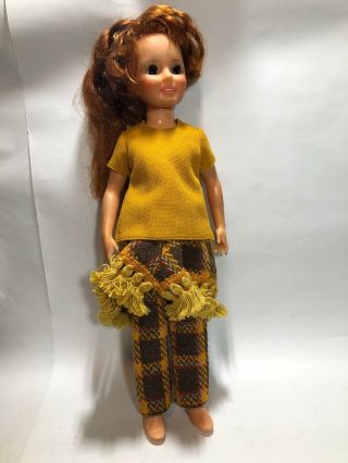 Vintage 1972 Ideal Corp 18 " Crissy Doll Dress Red Hair Sleep Eyes Pull String
