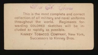 1890 N224 Kinney Bros.  MILITARY SERIES - Ser M - French Sailor,  French Army 1886 2