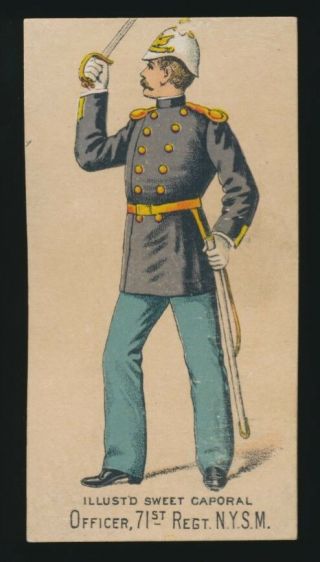 1890 N224 Kinney Bros.  Military Series - Ser H - Officer 71st Regt Nysm