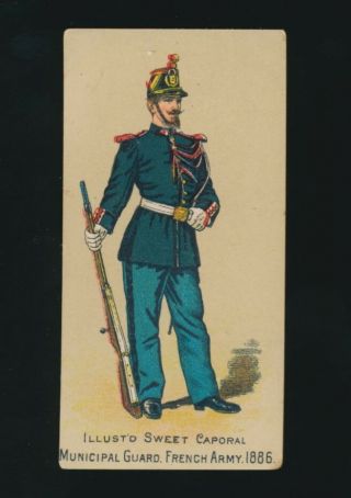 1890 N224 Kinney Bros.  Military Series - Ser M - Municipal Guard,  French Army 1886