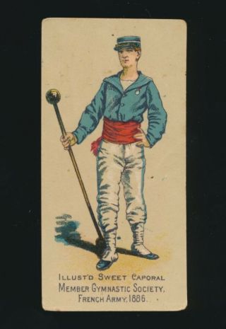 1890 N224 Kinney Bros.  Military Series - Ser M - Member Gymnastic French Army 1886
