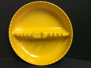 Vintage Mid Centry Ashtray Willert Home Products Melamine Yellow 7 "