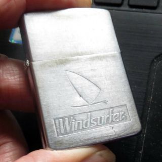Brushed Chrome Windsurfer Zippo Lighter Code I Ix (1993)