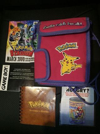 Vintage Nintendo Gameboy Color Pokemon Carrying Case Bag Pikachu Pink/purple