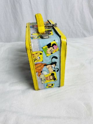 1970s Mickey Mouse Club Yellow Metal Lunch Box by Aladdin - VINTAGE 2