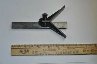 Vintage B & S Mfg.  Co.  (brown & Sharpe) Tempered 6” Rule And Center Finding Head