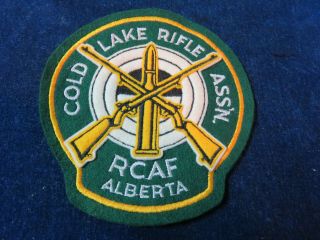 Orig Vintage Cloth Patch " Cold Lake Rifle Association Rcaf Alberta " Air Force