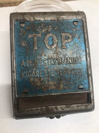 Vintage RARE TOP cigarette roller tobacco tin metal 2