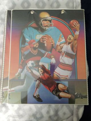 Vintage Mead The Organizer Trapper Keeper Sports Basketball Football Soccer Vgc
