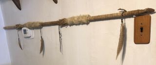 Handmade Native American Indian,  62 Inch Antique Ceremonial Spear
