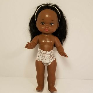 Vintage 1988 Lil Miss Makeup Doll 13 " African American Mattel Little Star Eyes