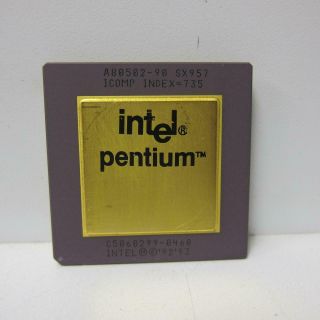 Intel Pentium A80502 - 90 Sx957 Vintage Ceramic Cpu