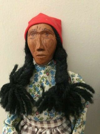 Vintage Cherokee Indian Hand Carved Wooden Dolls by Richard and Berdina Crowe 2