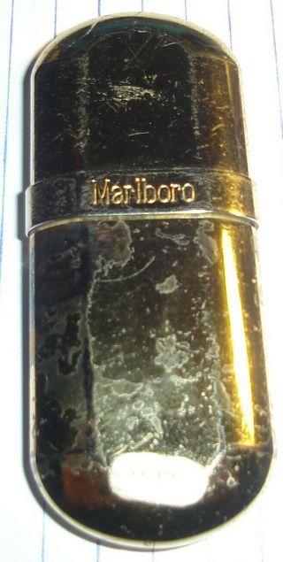 Vintage Marlboro Cigarette Lighter,  No.  6,  Brass